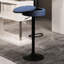 De 2 tabourets de comptoir en lin bleu - réglables, pivotants, avec 2 chaises de bar de rangement 360 ° et supplémentaires pour la pièce