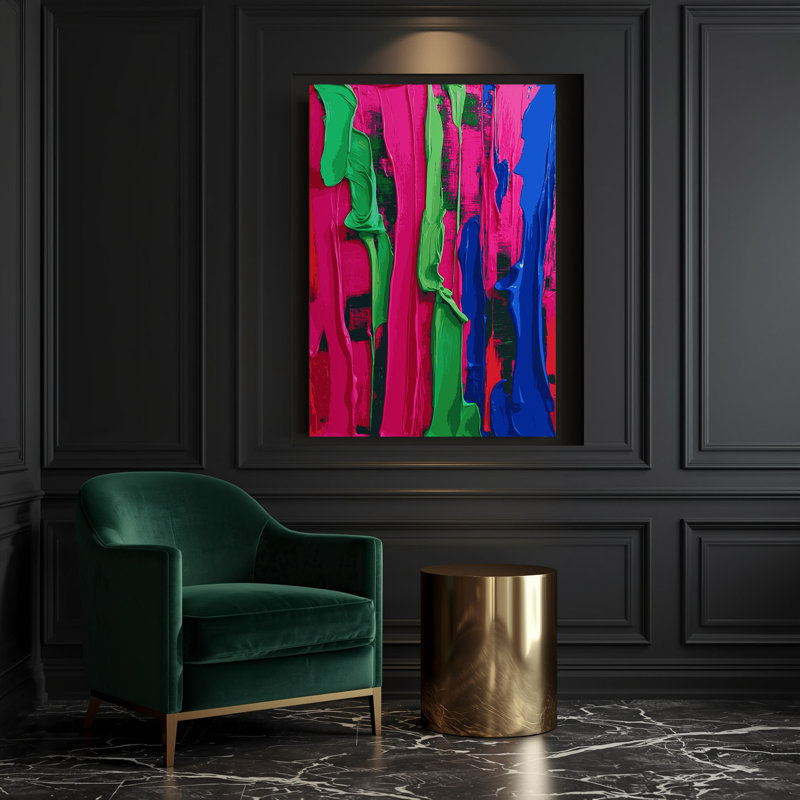 Art abstrait sur toile abstrait 55, H 20 po x l 16 po