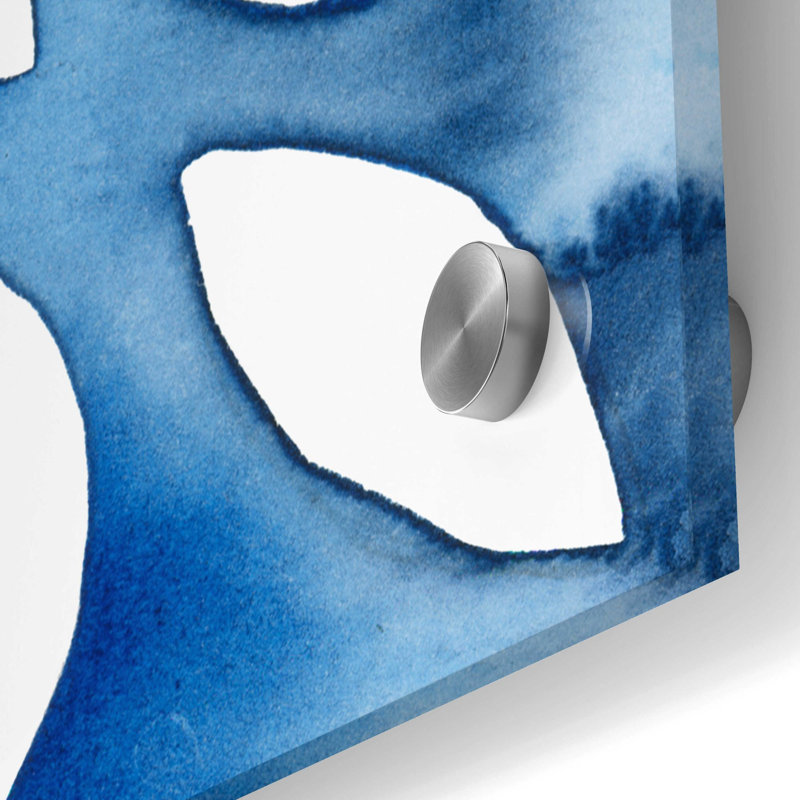 «Cobalt Tile II» par Grace Popp, art mural en verre acrylique, H 36 po x l 36 po x P 0,2 po