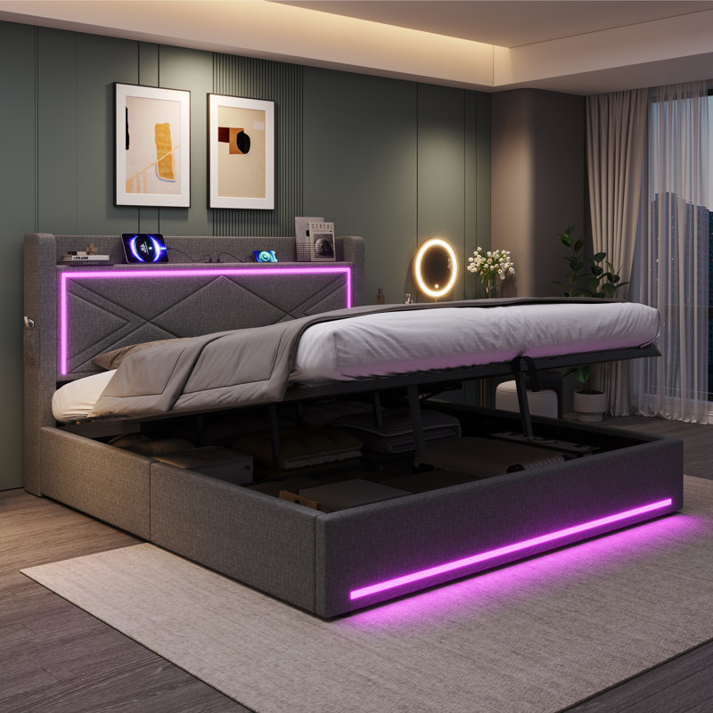 Ottoman Storage Bed, Super King (6')