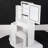 29.2" Small Size Left Bedside Cabinet Vanity Table + Cushioned Stool, Large Sliding, Touch Control, Tri-Color Switching, Brightness Adjust LED Mirror, High Capacity Storage, Suitable For Small Space-372730928
