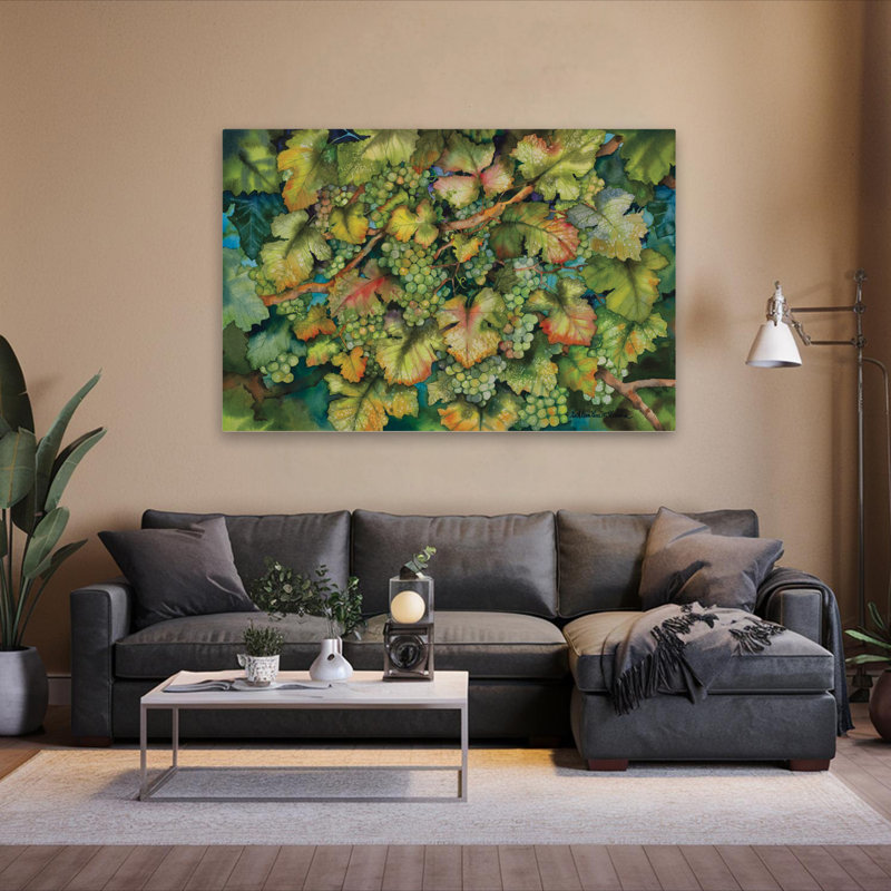 Chardonnay raisins - branche de chardonnay fruitier, H 40 po x l 60 po