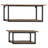 Metal 4 Shelves Brown Wall Shelf Set