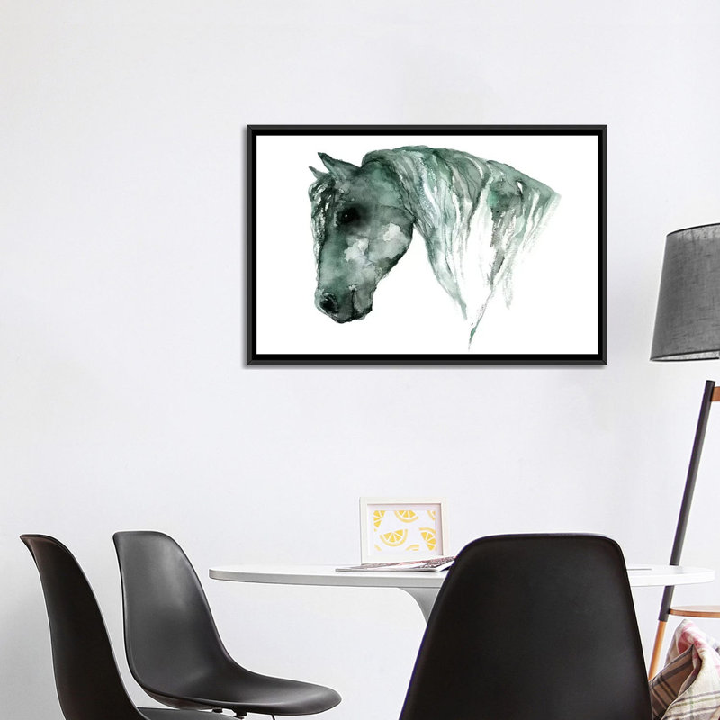 Art du cheval, Toile avec cadre noir, H 40 po x l 26 po x P 1,5 po