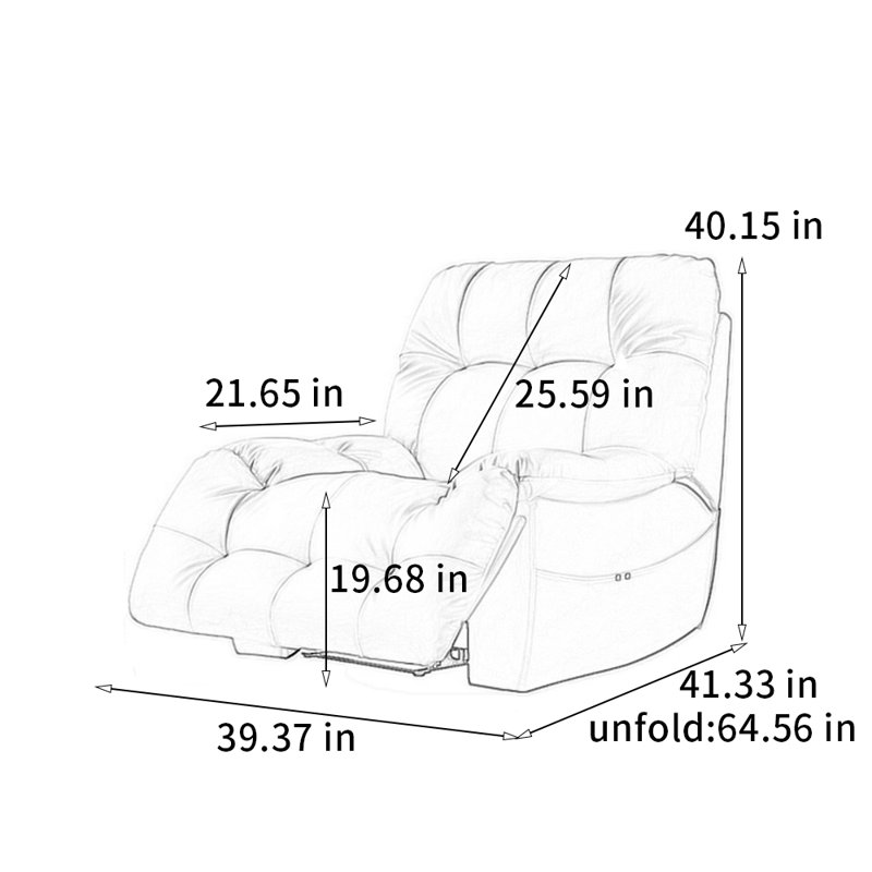 Chaise berçante moderne haut de gamme réglable, Beige clair