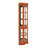 5-Shelf Oak Corner Cabinet With Lighting Feature Oak-Tinged Curio 5 Shelves And-615278188