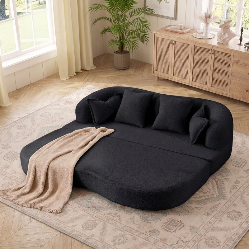Canapé-lit convertible moderne pliable, Noir