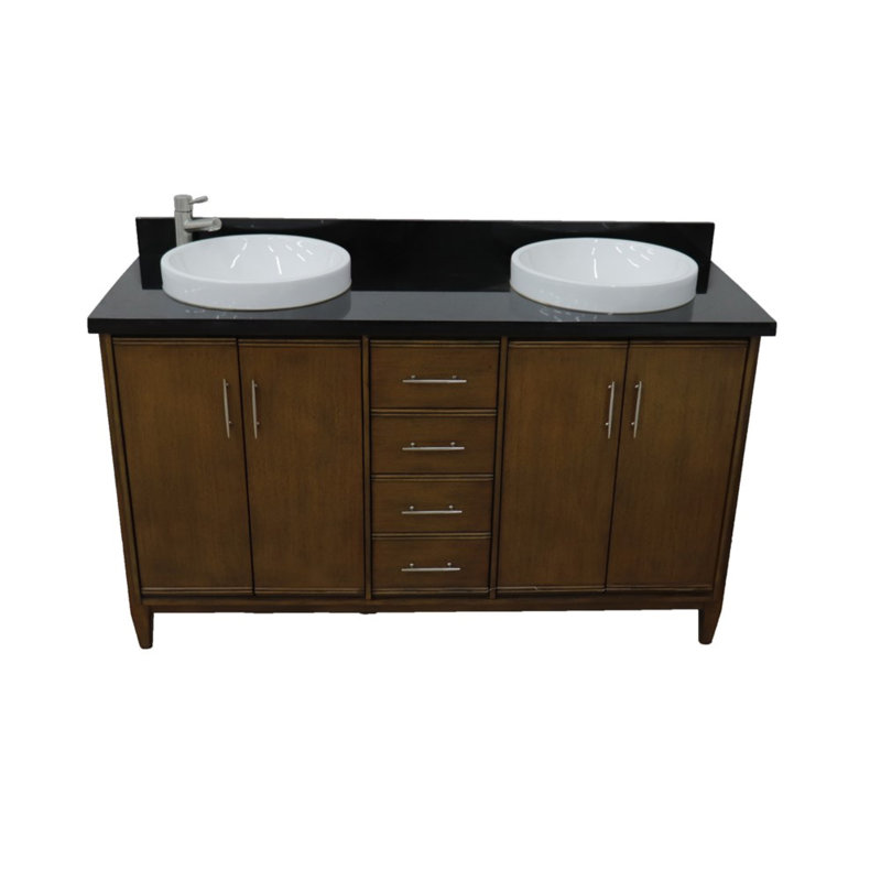 Ensemble de meuble-lavabo double 61 po Harrigan, Noir