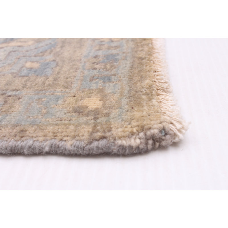 Tapis oriental gris foncé en laine noué à la main 5 pi 10 po x 8 pi 8 po Peshawar