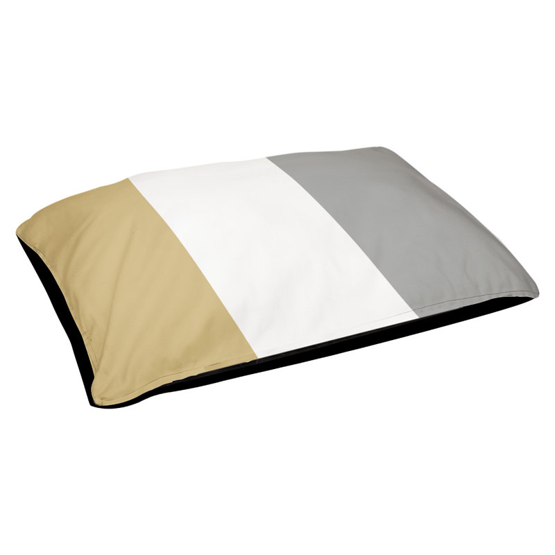 Coussin d'extérieur pour chien Florida Tribe, Très grand (l 50 po x P 40 po x H 7 po), Or / blanc / gris