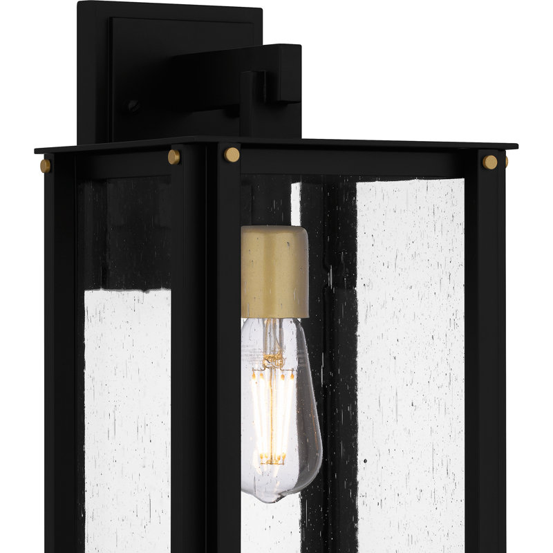 Tysaiah 1-Light Matte Black Outdoor Wall Lantern