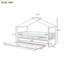 Lit simple en bois avec lit gigogne simple, blanc-702328422