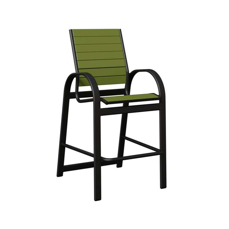 Murphy Outdoor Bar Stool, Kiwi Green