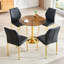 Ensemble repas luxueux en verre avec chaises ergonomiques