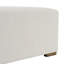 Simple long tabouret rectangulaire blanc, salon, chambre à coucher, entrée, matériau de peau, base silencieuse, palette de couleurs à faible saturation, dimensions ergonomiques, trépied en bois massif stable