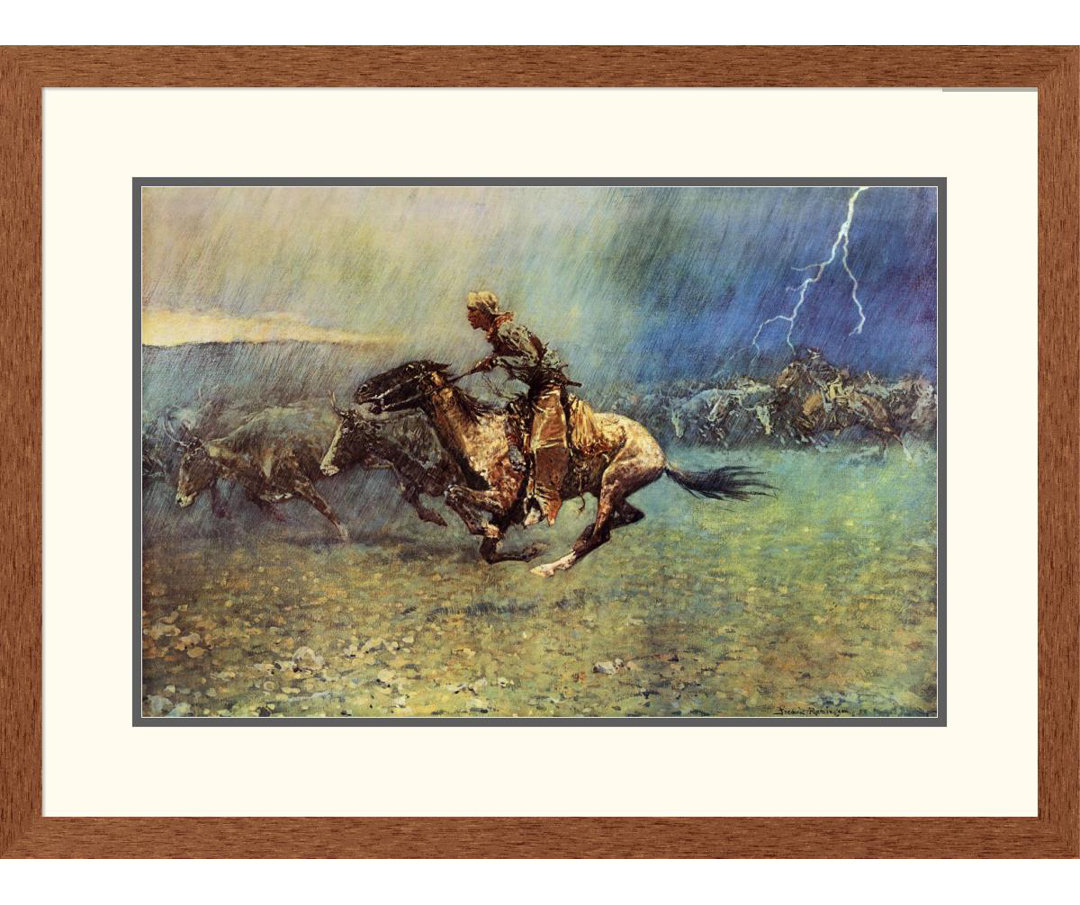 " The Stampede " by Frederic Remington East Urban Home 