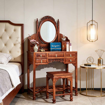 Chinese style retro exquisite dressing table