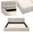 Low Profile Grounded Chenille Upholstered Platform Bed with Headboard, No Box Spring Needed-95756493-86317123