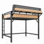 Lit mezzanine en métal avec tablettes de rangement, panneau perforé, lumières USB et DEL-130022724-130022727