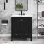 Meuble-lavabo simple 30 po avec plateau en céramique Myesheia