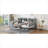 Sleek Silhouette Wooden Daybed Frame Small Space Bedroom Classic Gray Full Size With Storage And Desk