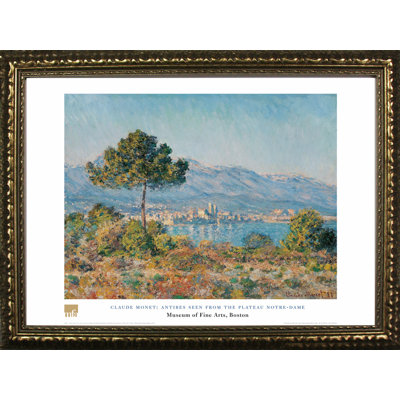 « antibes sîn from the palier notre-dame » par claude monet, reproduction d’art encadrée