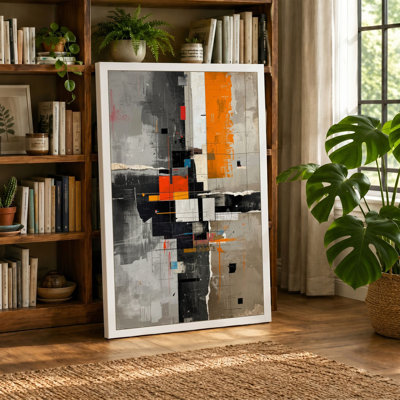 Geometric Order Industrial - Wrapped Canvas