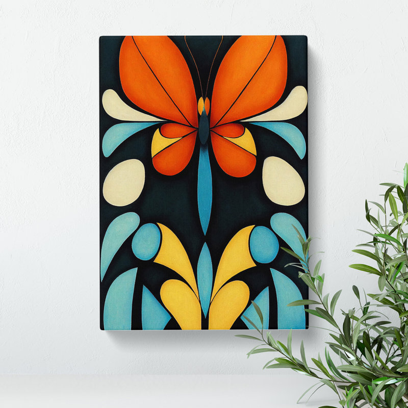 Butterflies In No.4 - Print, Wrapped Canvas, 50cm H x 35cm W x 3cm D, No Matte