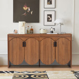 Lenord 57.9" Fluted 4-Door Sideboard