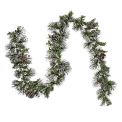 9' Whitter Pine Garland with 50 Warm Lights