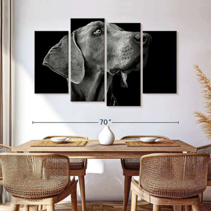 Brampt Monochrome Dog, 42" H x 68" W