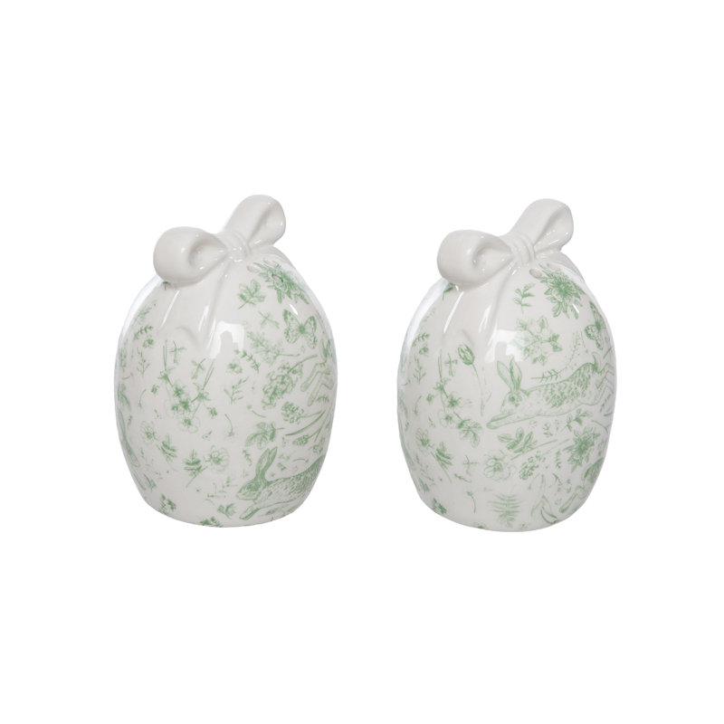 Dolomite Rustic Easter Egg Salt and Pepper Shaker Set
