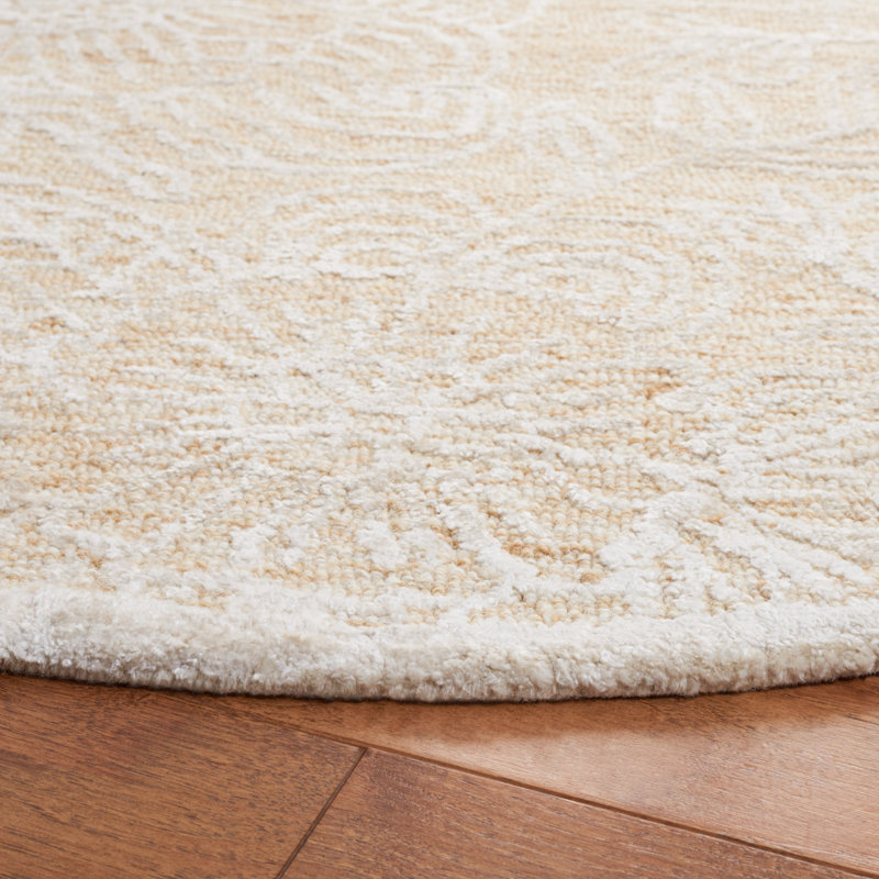 Tapis en laine / coton touffeté à la main Bathesda, Rond 6 pi