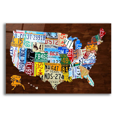 " United States Of America License Plate Map 2018 " by Design Turnpike