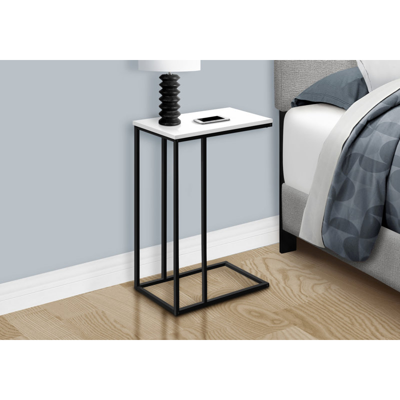 Table de bout, table d'appoint, petite table de chevet, Blanc