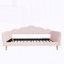 Structure de lit de jour simple rembourrée pour lit, salon, chambre d'amis, pieds en métal et lattes-133420332