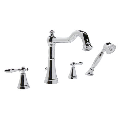 2 Handle Roman Tub Faucet with Hand Shower and Diverter