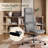 Genuine Leather Executive Chair, Swivel Ergonomic Office Chair, Home Desk Chair with Tilt Reclining, Alu-645790561