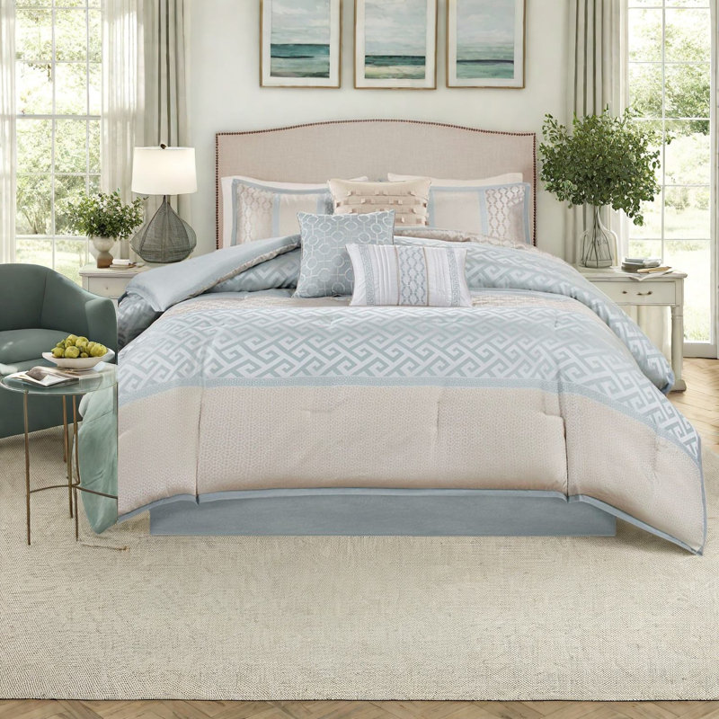 Ensembles de literie de luxe en jacquard de polyester grand confort moderne