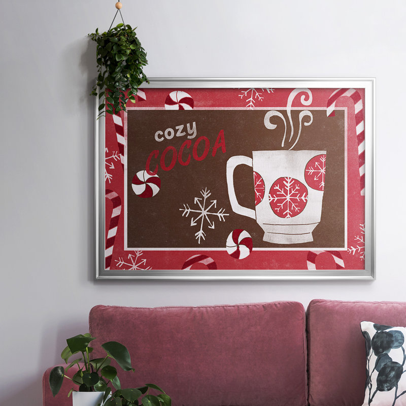 Cozy Cocoa Christmas Collection A, reproduction d'art sur toile, H 30 po x l 44 po x P 1,5 po, Argent
