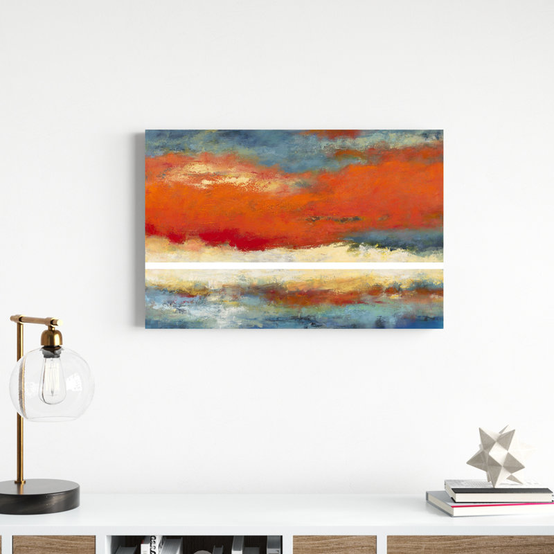 Ascent Of Orange - Painting, 51 cm H x 76 cm W, Wrapped Canvas