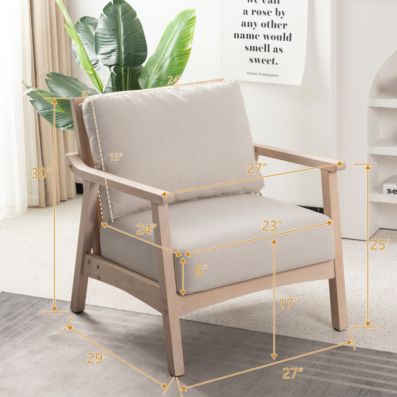 Fauteuil Itzhak, Mélange de lin blanc