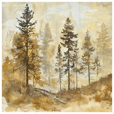Misty Forest Landscape Wall Tapestry - Trees Wall Decor