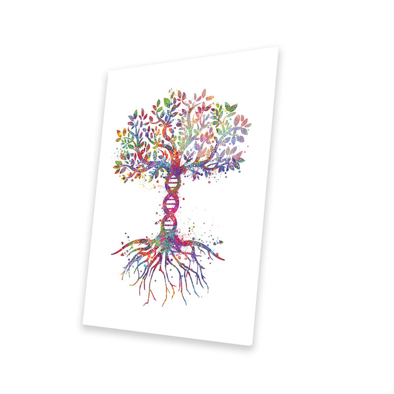 DNA Tree Print On Acrylic Glass, 24" H x 16" W x 0.25" D