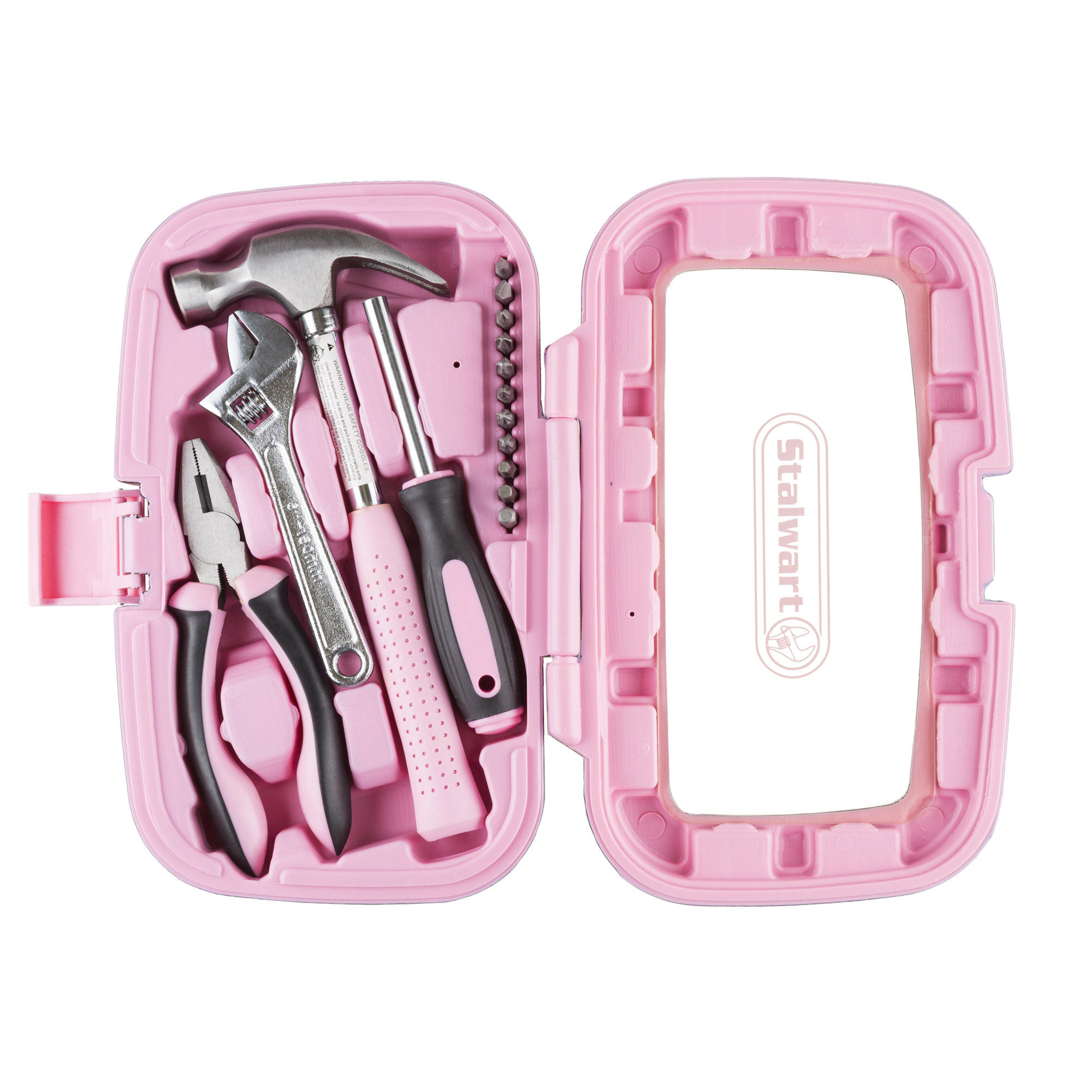 Pink Power Tool Box - 18 Small Metal & Plastic Portable Lightweight  Locking Tool Chest Organizer