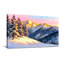 Paysage et nature, montagnes enneigées, coucher de soleil, pin, paysage-91360197
