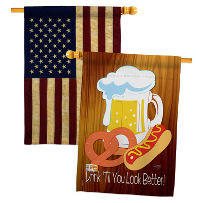 Double Sided 40'' H x 28'' W Polyester House Flag