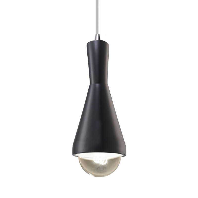 Breeona 1 - Light Pendant with Metal Accents, Polished Chrome, Canyon Clay