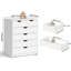 Commode à 6 tiroirs l 28,7 po, commodes hautes de 34,6 po et commode à profil courbé