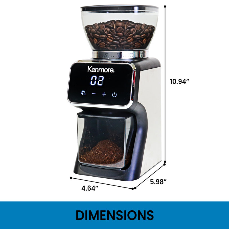 Kenmore Digital Coffee Grinder With 30 Grind Sizes
